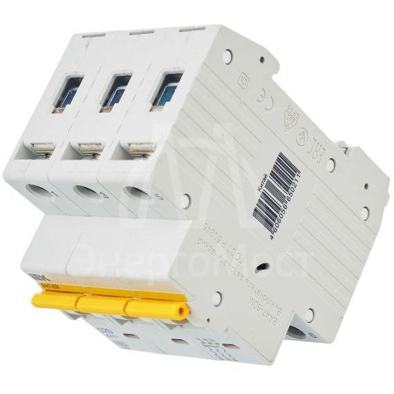 Выключатель автоматический модульный 3п C 20А 6кА ВА47-60M IEK MVA31-3-020-C