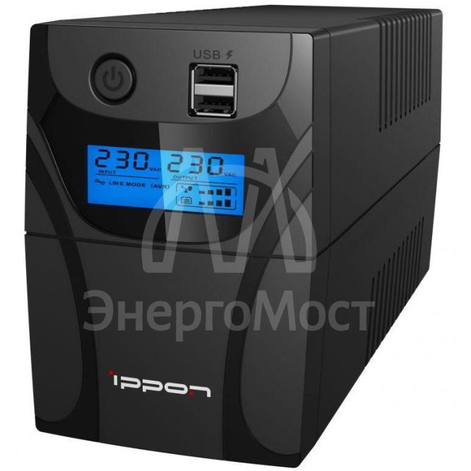 Источник бесперебойного питания Back Power Pro II Euro 850 480Вт 850В.А черн. IPPON 1005575