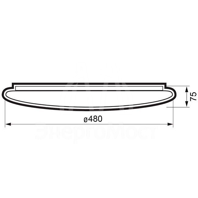Светильник светодиодный PPB INFINITY 60Вт 4000К IP20 d480х75 настенно-потолочный JazzWay 5049536