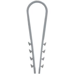 Дюбель-хомут 11х18мм для круглого кабеля нейлон сер. (уп.100шт) GENERICA UDH13-11-18-100-K03-G