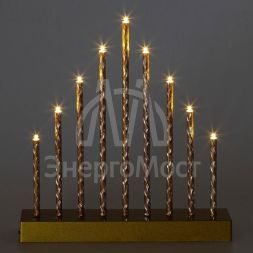 Светильник декоративный новогодний ENGS-09 &amp;quot;Инсталяция Свечи&amp;quot; 24.8х5.7х25.3см 3хAA IP20 Эра Б0051935