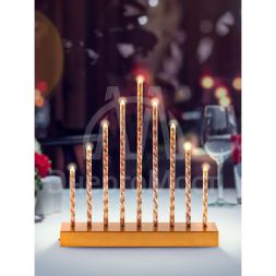 Светильник декоративный новогодний ENGS-09 &amp;quot;Инсталяция Свечи&amp;quot; 24.8х5.7х25.3см 3хAA IP20 Эра Б0051935