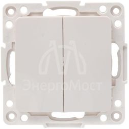 Выключатель 2-кл. Стокгольм 10А винт. клеммы механизм бел. PROxima EKF EYV10-123-20