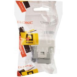 Розетка 1-м 2мод. Avanti &amp;quot;Белое облако&amp;quot; 16А IP41 2P+E защ. шторки с крышкой бел. DKC 4400012