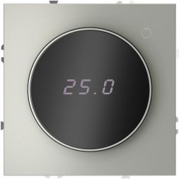 Терморегулятор электронный S70 с индикацией и датчиком для теплого пола механизм сталь Voltum VLS070105