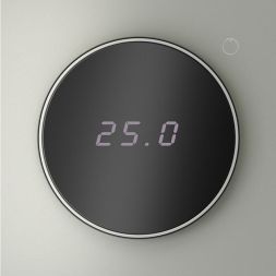 Терморегулятор электронный S70 с индикацией и датчиком для теплого пола механизм сталь Voltum VLS070105