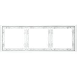 Рамка 3-м S70 пластик. бел. матов. Voltum VLS100302