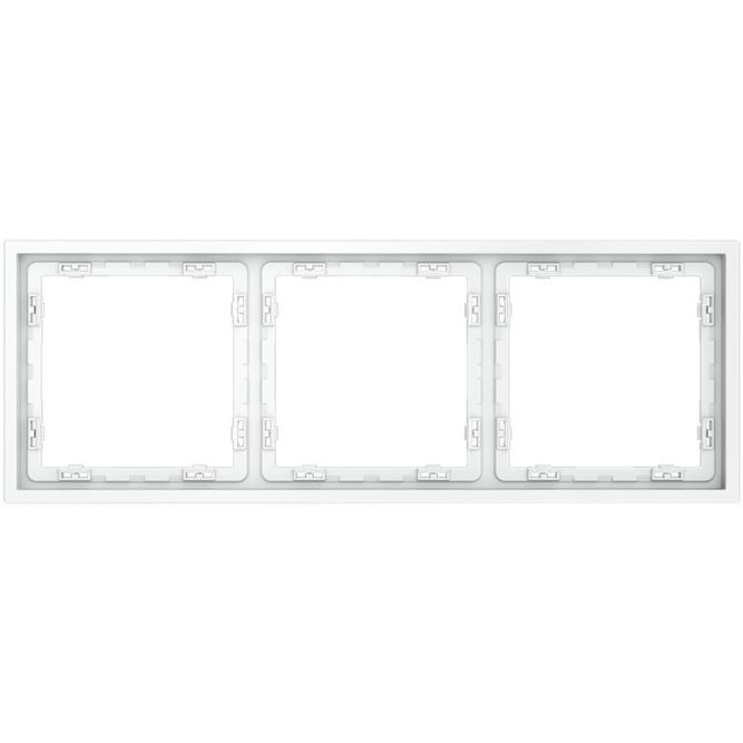 Рамка 3-м S70 пластик. бел. матов. Voltum VLS100302