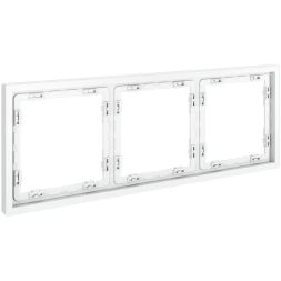 Рамка 3-м S70 пластик. бел. матов. Voltum VLS100302