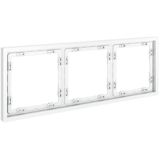 Рамка 3-м S70 пластик. бел. матов. Voltum VLS100302