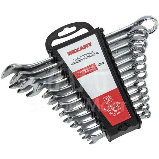 Набор ключей комбинированных 6-22мм 12 предметов Rexant 12-5842