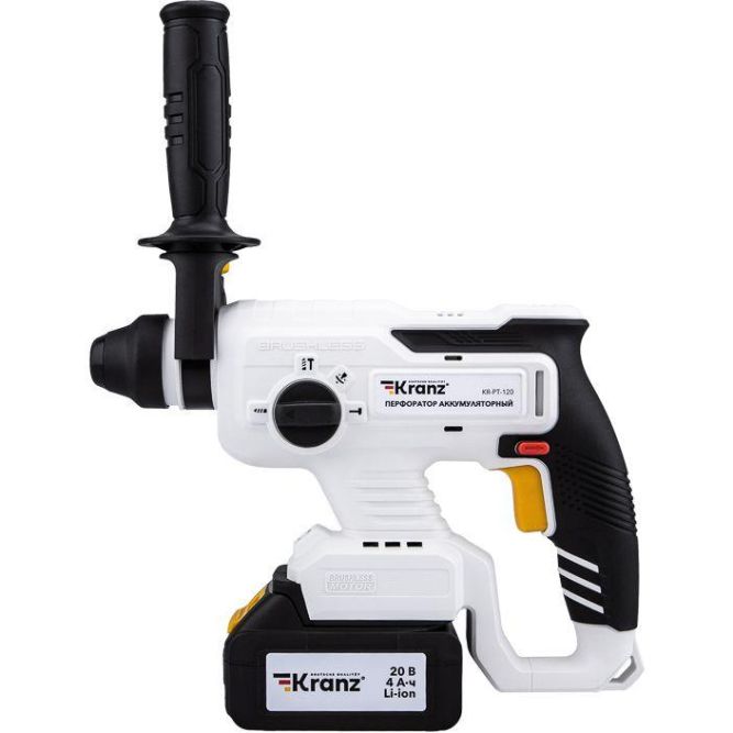 Перфоратор аккумуляторный SDS-plus 2.2Дж 1х4А.ч в кейсе Kranz KR-PT-120
