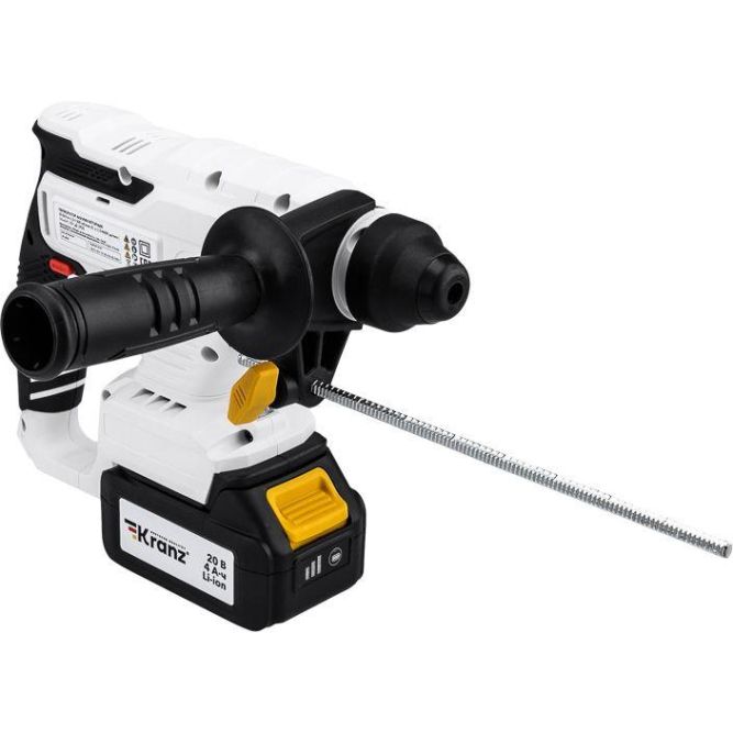 Перфоратор аккумуляторный SDS-plus 2.2Дж 1х4А.ч в кейсе Kranz KR-PT-120