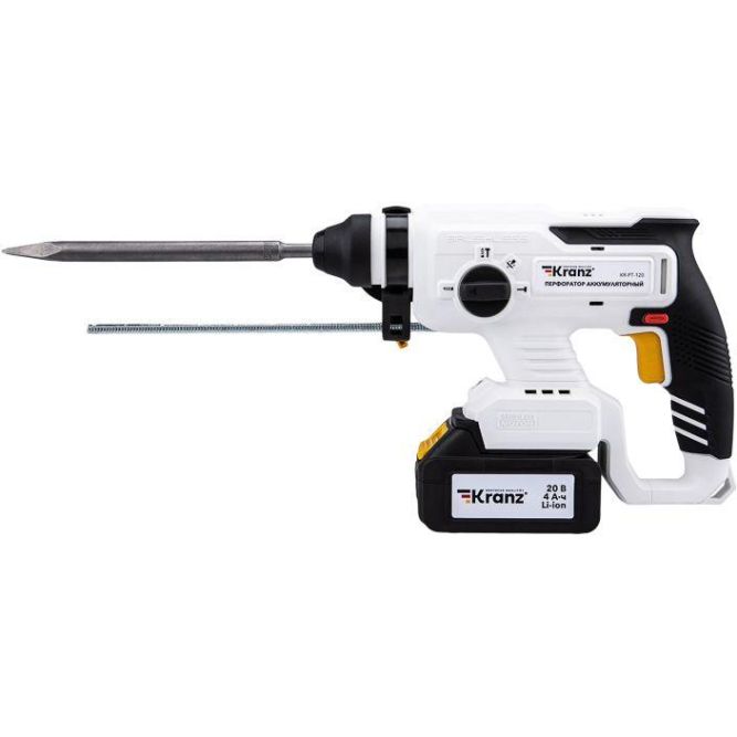 Перфоратор аккумуляторный SDS-plus 2.2Дж 1х4А.ч в кейсе Kranz KR-PT-120
