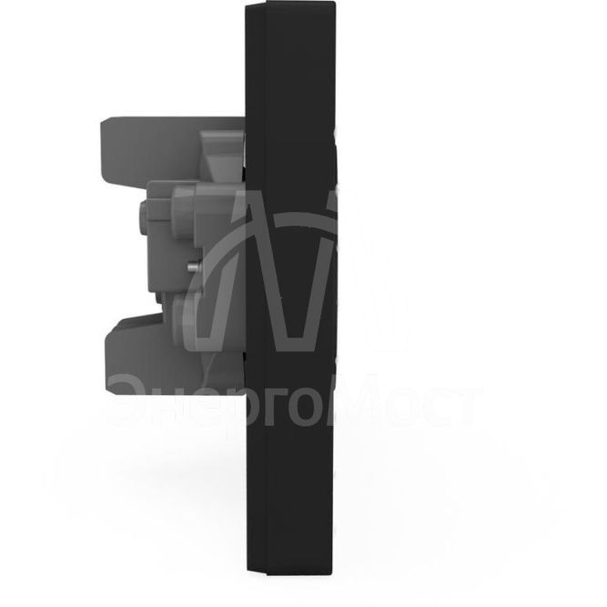 Розетка 2-м СП Pixel 16А IP20 без заземл. в сборе карбон TOKOV ELECTRIC TKE-PX-R2F-C14