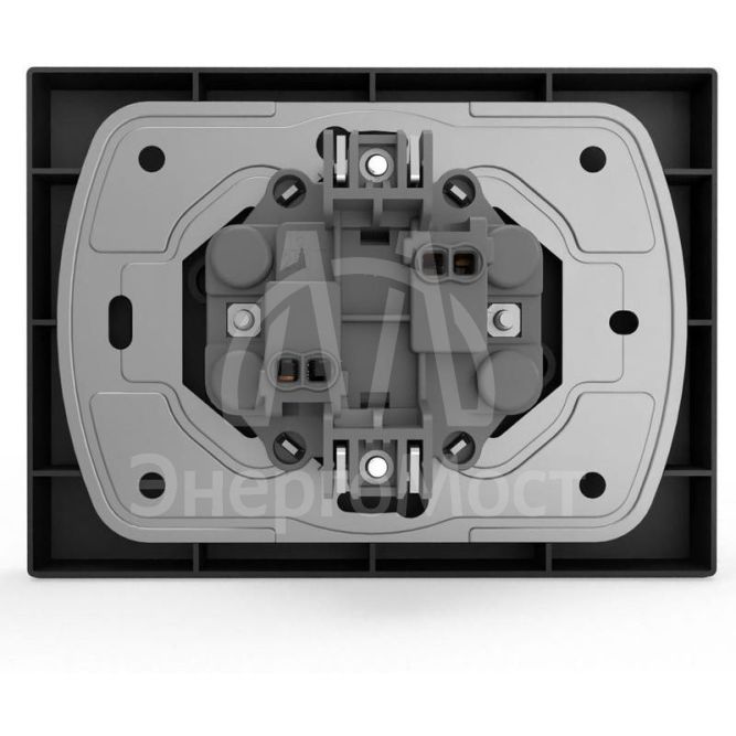 Розетка 2-м СП Pixel 16А IP20 без заземл. в сборе карбон TOKOV ELECTRIC TKE-PX-R2F-C14