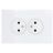 Розетка 2-м СП OSEN без заземл. ПБТ белая LEZARD 743-0200-128B
