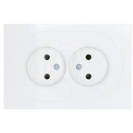 Розетка 2-м СП OSEN без заземл. ПБТ белая LEZARD 743-0200-128B