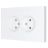 Розетка 2-м СП OSEN без заземл. ПБТ белая LEZARD 743-0200-128B
