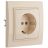 Розетка 1-м СП Минск 16А IP20 с заземл. защ. шторки беж. EKF ERR16-028-200