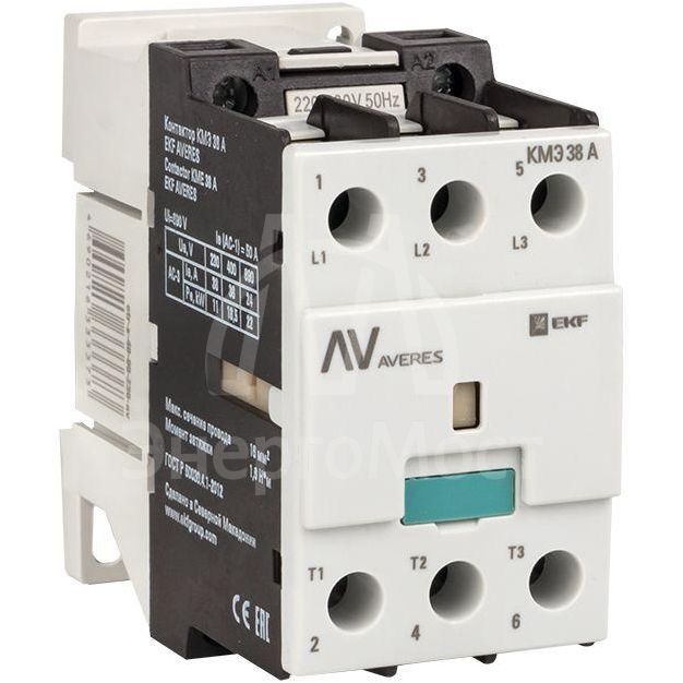 Контактор КМЭ 38А 400В АС AVERES EKF ctr-s-40-00-400-av