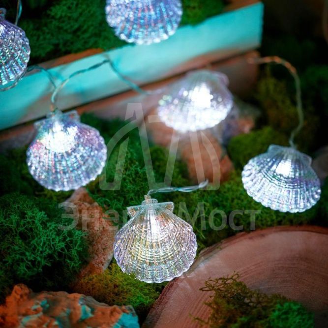 Светильник светодиодный Каскад Хранитель жемчужины 4м садовый с выносной солнечн. панелью 2м и аккумулятором холод. бел. Lamper 602-267