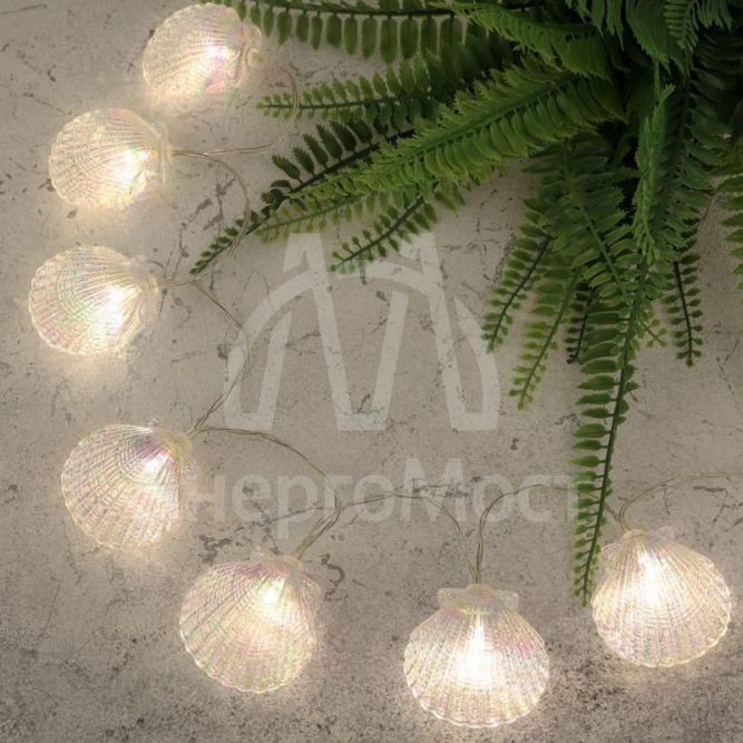 Светильник светодиодный Каскад Хранитель жемчужины 4м садовый с выносной солнечн. панелью 2м и аккумулятором холод. бел. Lamper 602-267