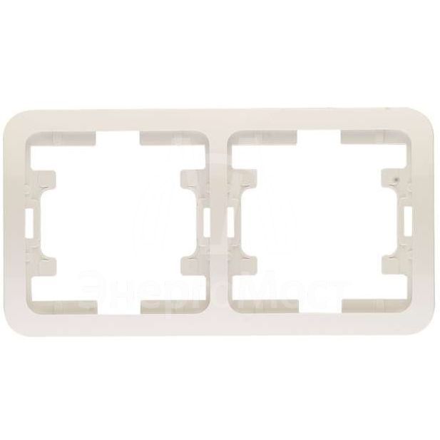 Рамка 2-м Mimoza горизонт. бел. Makel 22012