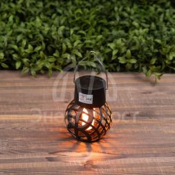 Светильник светодиодный садовый ERASF22-36 &amp;quot;Лампочка орнамент&amp;quot; 7см уличный подвесной на солнечн. батарее ЭРА Б0053385