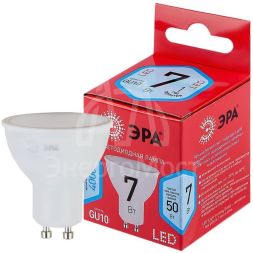 Лампа светодиодная RED LINE LED MR16-7W-840-GU10 R 7Вт MR16 софит 4000К нейтр. бел. GU10 Эра Б0049640