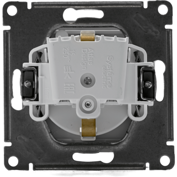 Механизм розетки 1-м СП AtlasDesign Aqua 16А IP44 с заземл. защ. шторки с защ. крышкой бел. SchE ATN440146