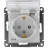 Механизм розетки 1-м СП AtlasDesign Aqua 16А IP44 с заземл. защ. шторки с защ. крышкой бел. SchE ATN440146