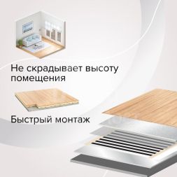 Комплект &amp;quot;Теплый пол&amp;quot; (пленка) SILVER 220Вт/кв.м 2кв.м CALEO УП-00000073
