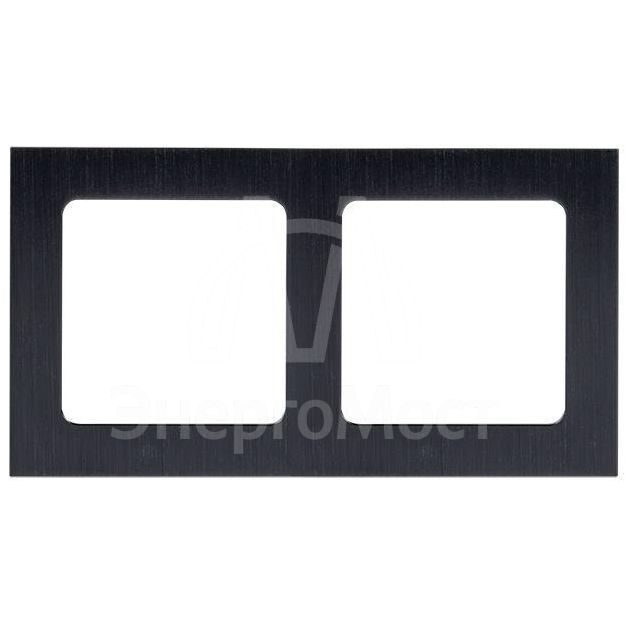 Рамка 2-м Стокгольм металл. черн. PROxima EKF EZM-G-303-10