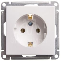 Механизм розетки W59 16А без защ. шторок с заземл. бел. SchE RS16-154-1-86