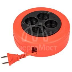 Удлинитель-рулетка 4х5м без заземл. 10А IP20 2.3кВт ПВС 2х0.75 PROxima EKF UBR-6-257-4-5