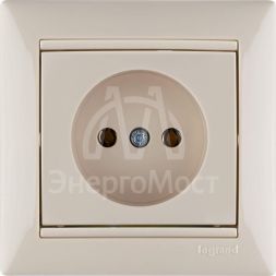 Механизм розетки 1-м СП Valena 16А IP21 без заземл. сл. кость Leg 774316