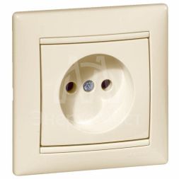 Механизм розетки 1-м СП Valena 16А IP21 без заземл. сл. кость Leg 774316