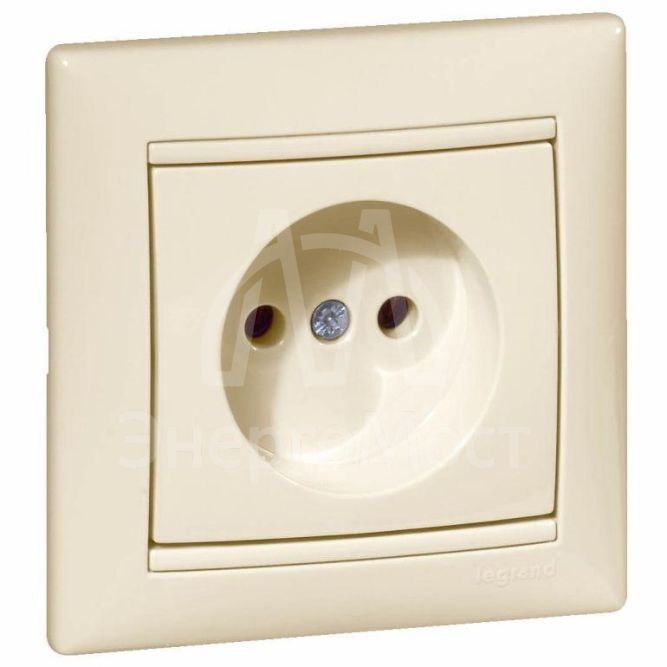 Механизм розетки 1-м СП Valena 16А IP21 без заземл. сл. кость Leg 774316