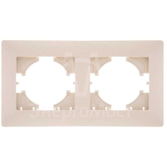 Рамка 2-м Bravo беж. GUSI С1020-003