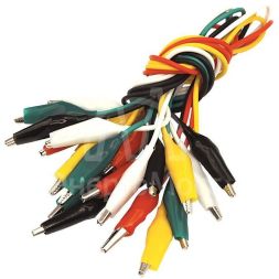 Зажим &amp;quot;крокодил&amp;quot; 5А 40мм с проводом 10 пар Rexant 16-0036