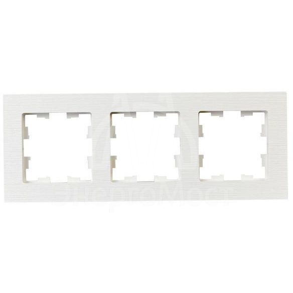 Рамка 3-м BRITE РУ-3-Бр бел. рифленый IEK BR-M32-51-K01