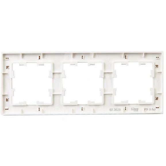 Рамка 3-м BRITE РУ-3-Бр бел. рифленый IEK BR-M32-51-K01