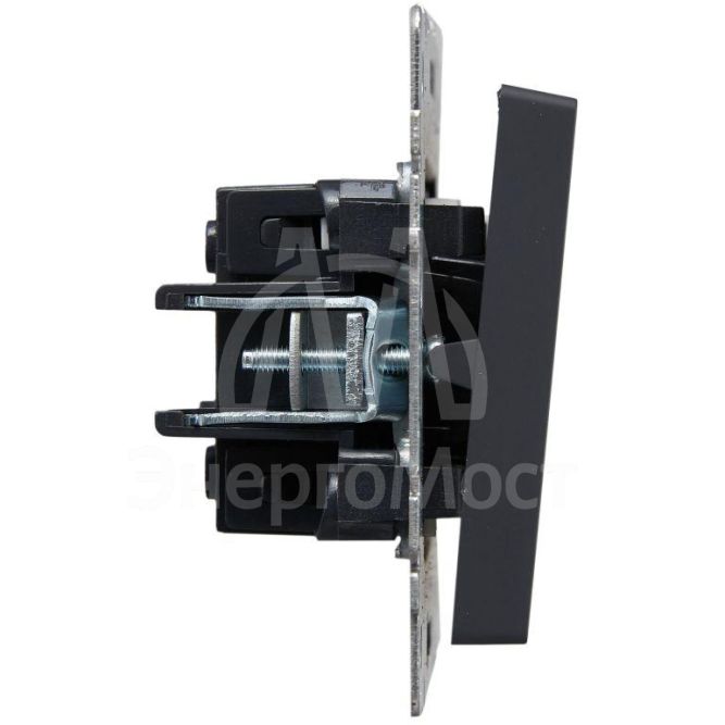 Выключатель 2-кл. СП BRITE ВС10-2-1-БрГ 10А с инд. графит IEK BR-V20-1-10-K53