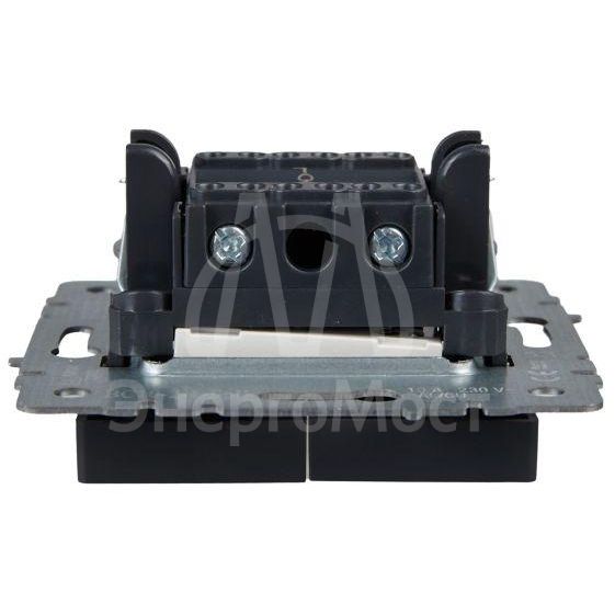 Выключатель 2-кл. СП BRITE ВС10-2-1-БрГ 10А с инд. графит IEK BR-V20-1-10-K53