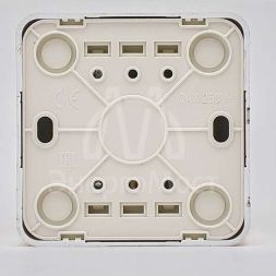 Выключатель 1-кл. 1п ОП Viola 10А IP20 с подсветкой беленый дуб LEZARD 751-5200-111