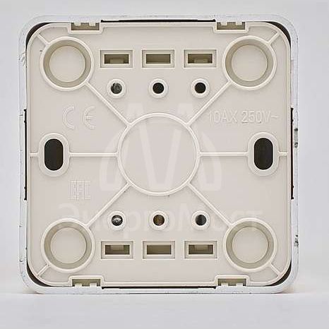 Выключатель 1-кл. 1п ОП Viola 10А IP20 с подсветкой беленый дуб LEZARD 751-5200-111