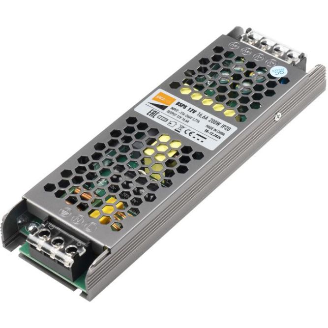 Блок питания для светодиод. ленты BSPS 200Вт 16.5А 12В IP20 метал. JazzWay 2859433A