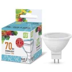 Лампа светодиодная LED-JCDR-standard 7.5Вт 4000К бел. GU5.3 675лм 160-260В ASD 4690612001456