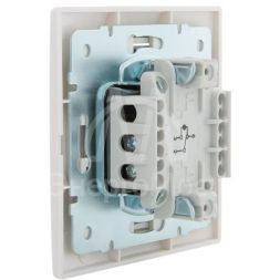 Выключатель проходной 1-кл. СП Мира 10А с подсветкой с бел. вставкой бел. LEZARD 701-0202-114